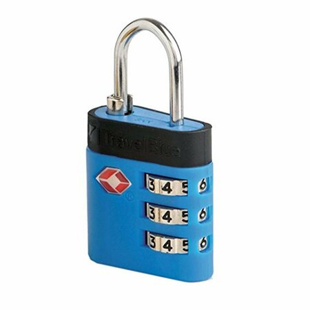 OLYMPIA INTERNATIONAL TSA Combination Lock, Blue TSA-003-BU